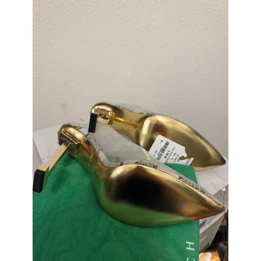 New Jessica Rich so fancy clear gold snake print heels sz 35 - Picture 12 of 12